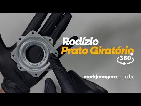 Rodizio Prato Giratório Em Aço 71 X 71 Mm - Mk
