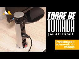 Imagem 1 do Tomada Torre Retrátil Com Usb Para Embutir Em Mesas, Móveis E Sofás