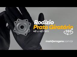 Imagem 1 do Rodizio Prato Giratório Em Aço 48 X 48 Mm - Mk