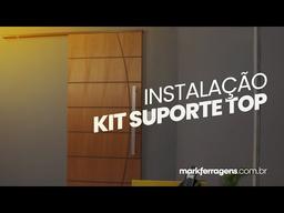 Imagem 1 do Kit Porta Correr Trilho Branco 4 Roldanas de 2 Mt