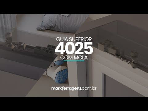 Imagem 4 do Guia Superior Com Mola 4025 Para Porta de Correr Rometal
