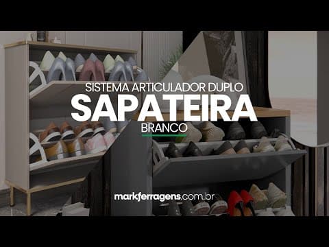 Imagem 4 do Kit Guia de Sistema Articulador Duplo Branco Para Sapateira Bigfer