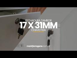 Imagem 5 do Fechadura Para Gavetas E Portas Tambor 17 X 31mm Chave Fixa