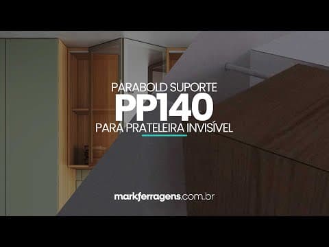 Imagem 4 do Parabold Suporte Para Prateleira Invisível 10,5 X 148 Mm Pp140 Rometal