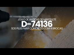 Imagem 5 do Kit Jogo de Brocas de Martelete Sds Plus Para Concreto Com 4 Brocas D-74136 Makita