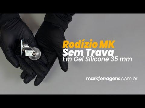 Rodizio Ou Rodinha Mk Armário Gel Transparente 35mm Sem Trava