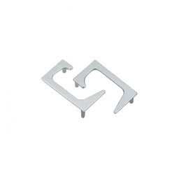 Ponteira Vazada Anodizada Para Puxador Gola de 20mm Pe179 Rometal