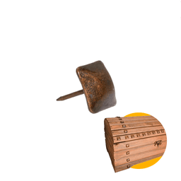 Imagem 1 do Tachão Quadrado Em Aço 16 X 16mm Ouro Velho