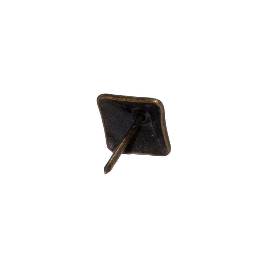 Tachão Quadrado Em Aço 16 X 16mm Ouro Velho