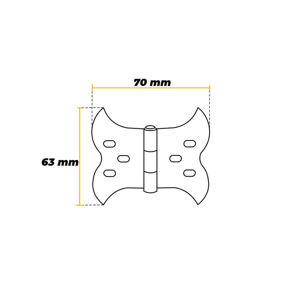 Dobradiça Tipo Borboleta Para Portas De Móveis