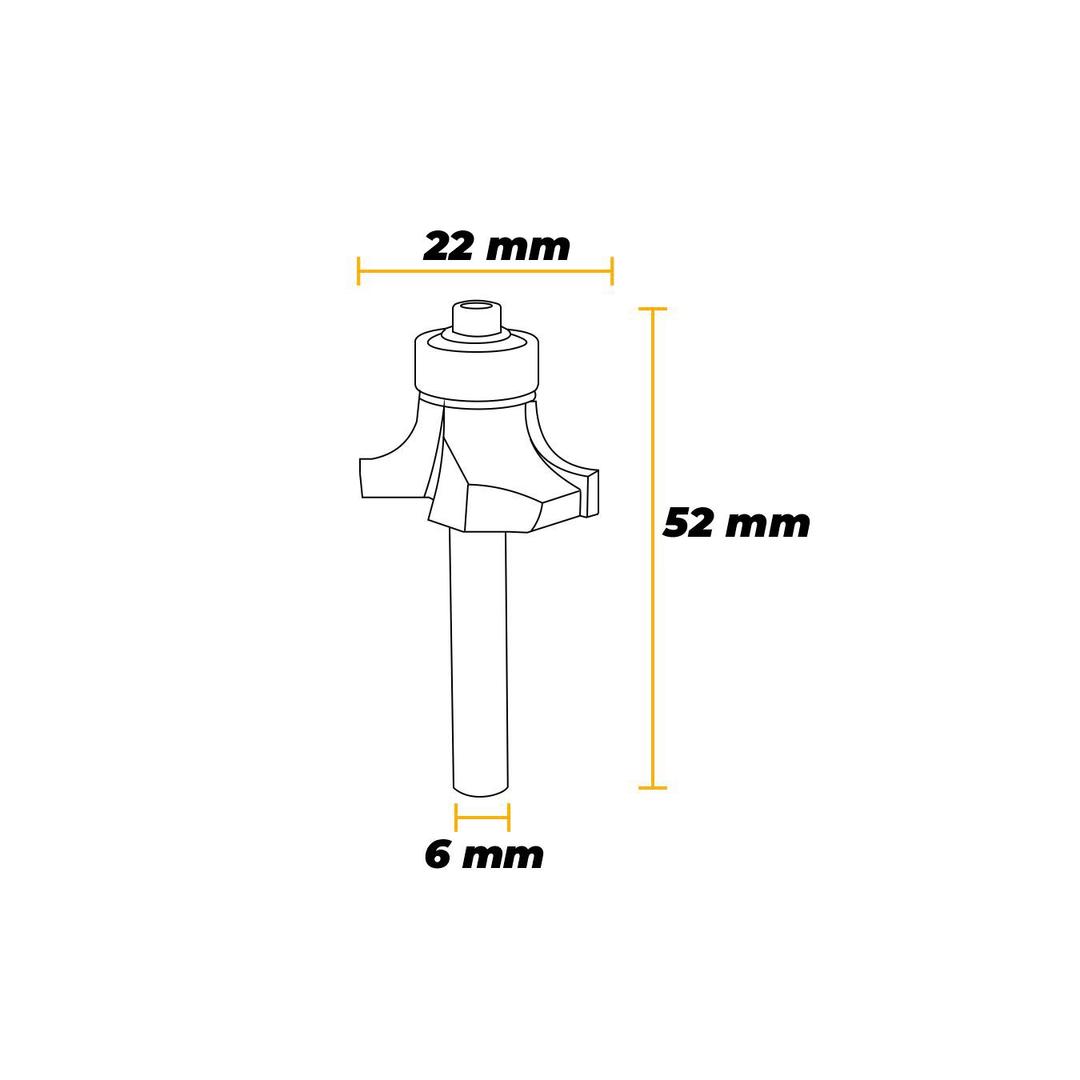 Fresa Tupia Manual Arredondar Com R10mm Vídea