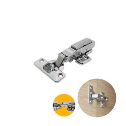 Imagem 1 do Dobradiça 35 Mm Aço Inox Reta Com Amortecedor