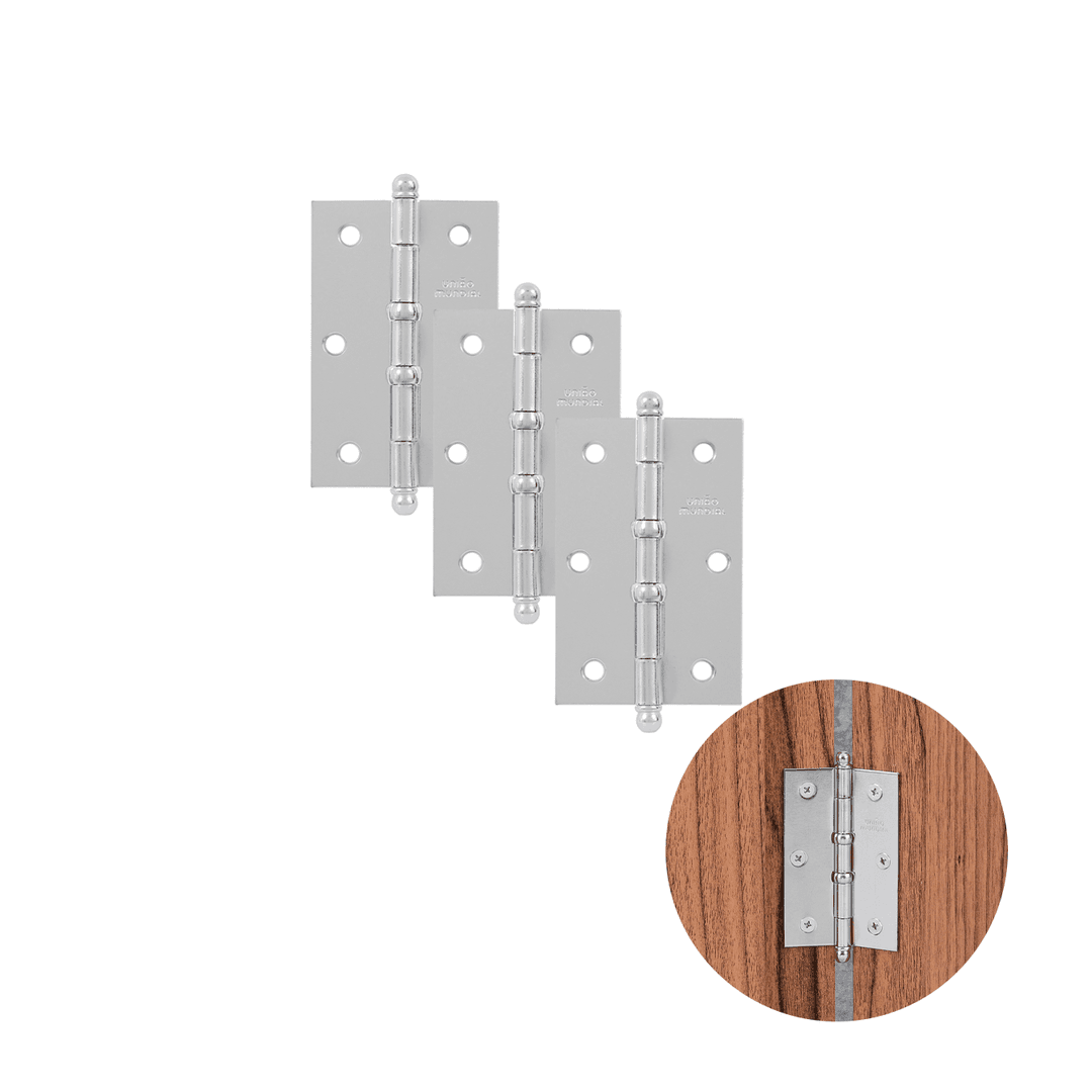 Dobradiça 31/2" Para Portas de Madeira E Aço