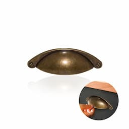 Imagem 1 do Puxador Concha Ouro Velho Envelhecido