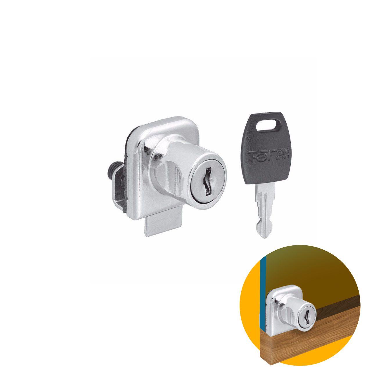 Fechadura Para Porta de Vidro 4 A 6 Mm
