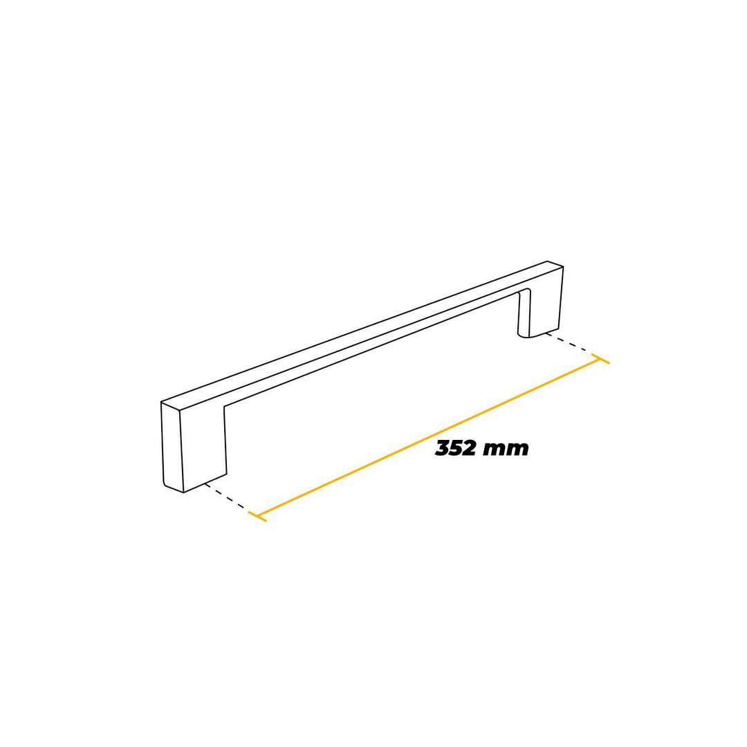 Puxador Para Portas E Gavetas 352mm Cromado
