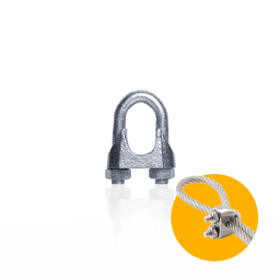 Conector Clips Grampo Para Cabo de Aço de 3/16'' Pol Rometal