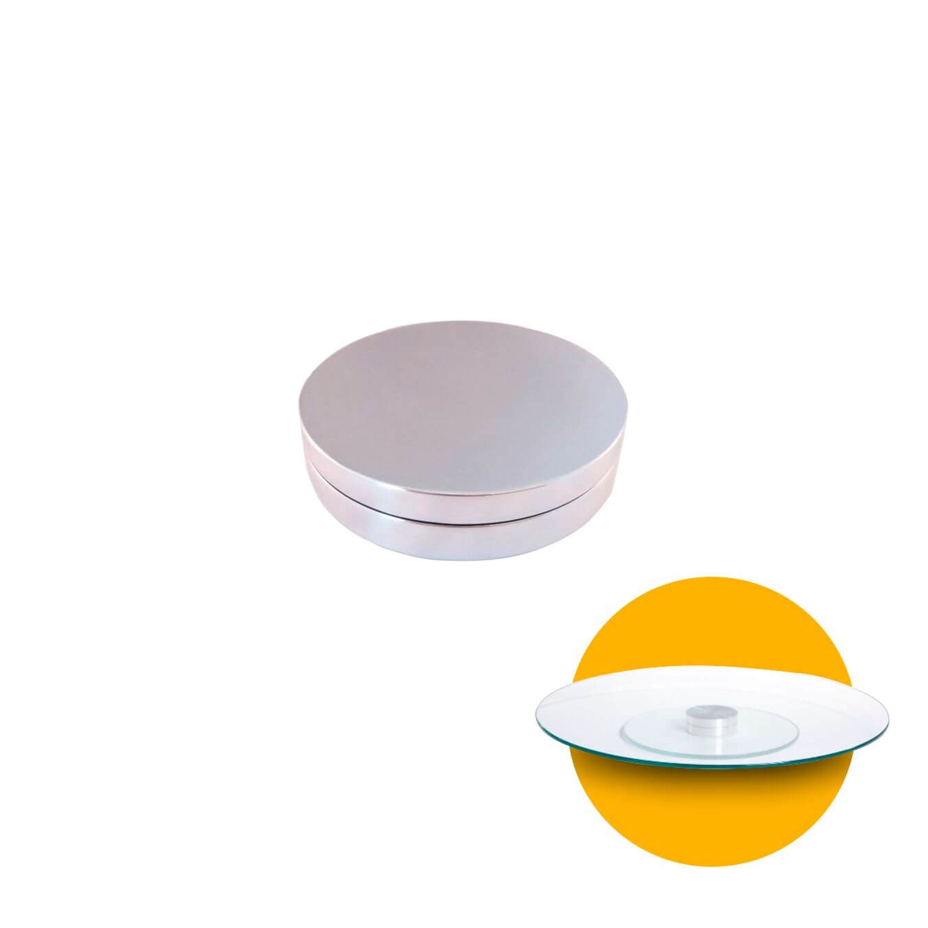 Suporte Giratório Central Para Mesa de Vidro