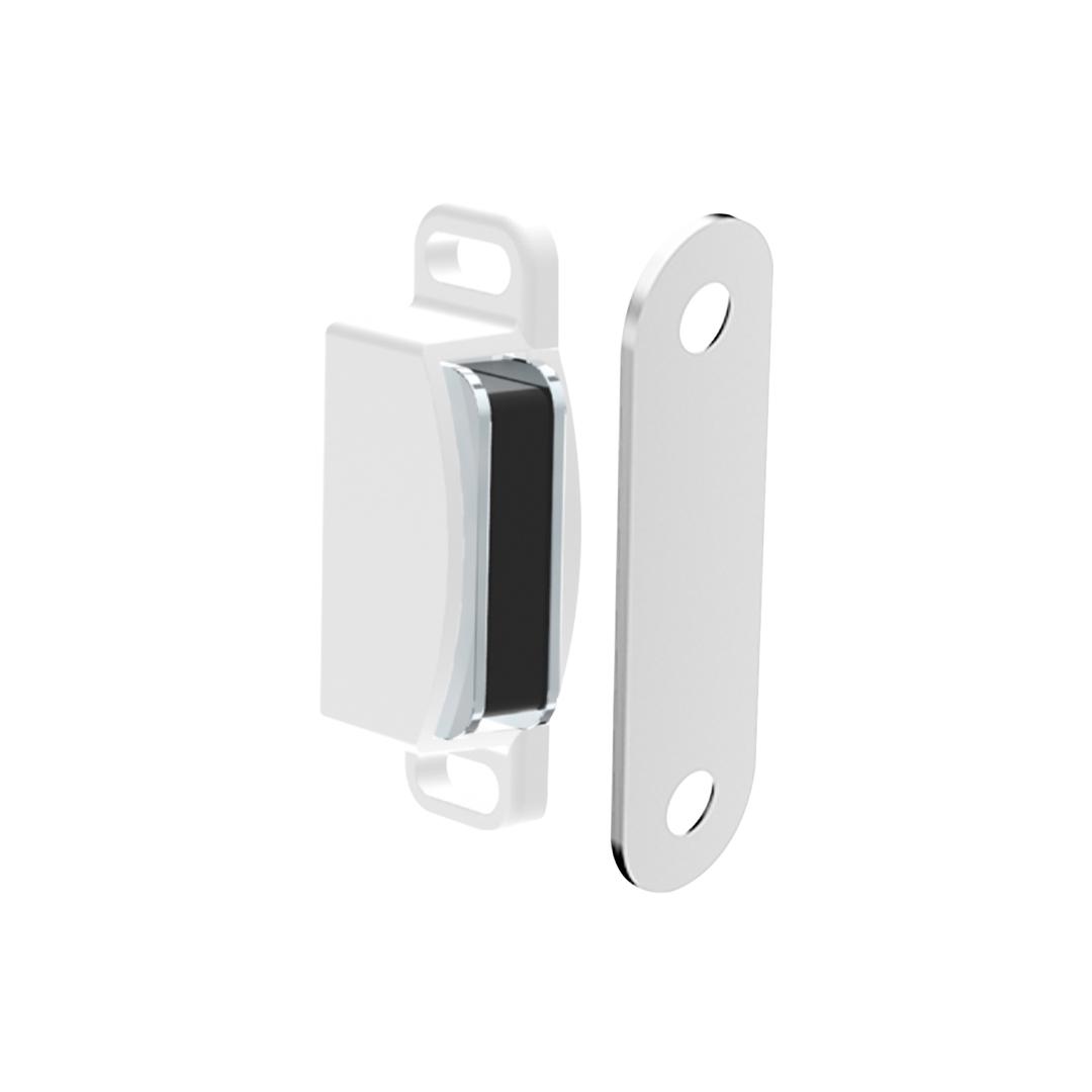 Fecho Magnético Branco Para Portas de Armários