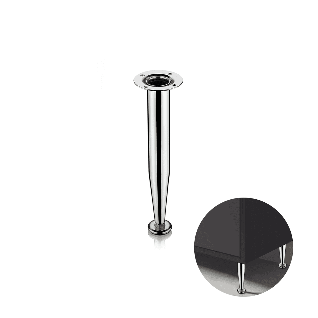 Pé Tavola 180 Mm Cromado Para Armário