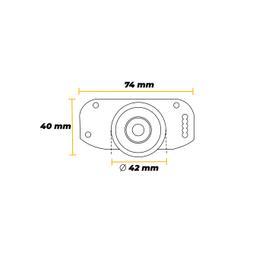 Imagem 3 do Roldana Inferior 42mm Para Porta de Correr Guarda Roupa