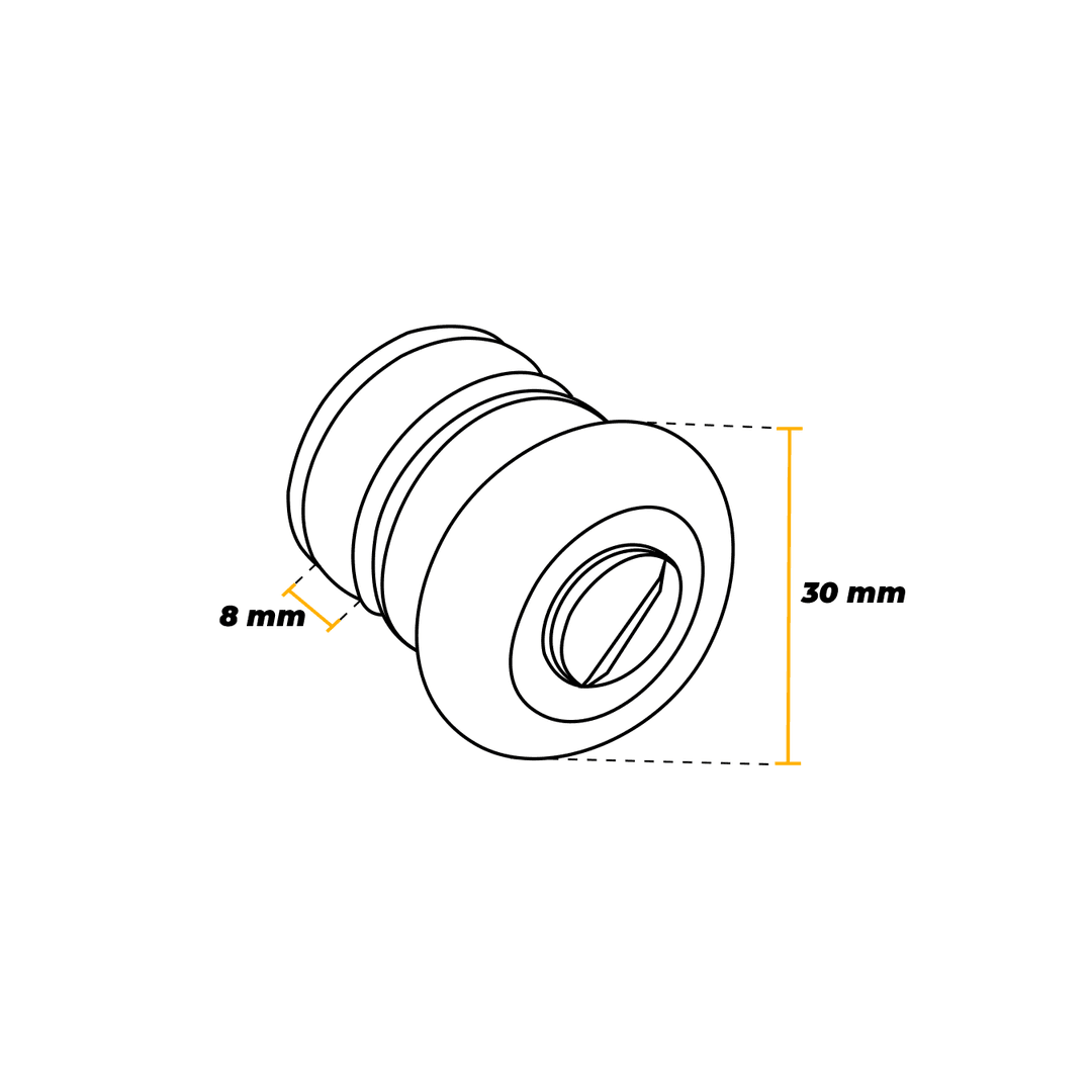 Roldanas Para Portas Correr Em Vidro 8 Mm