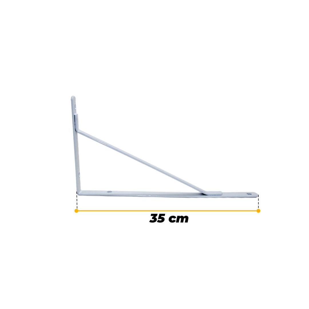 Suporte Mão Francesa Reforçada 35 Cm Branca