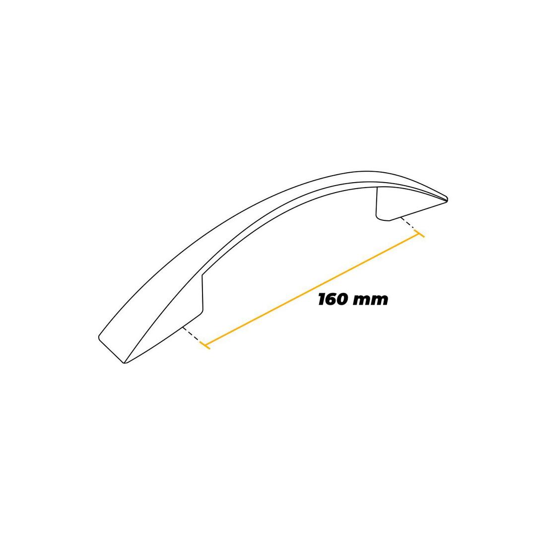 Puxador Para Porta E Gaveta Arco 160mm Cromado