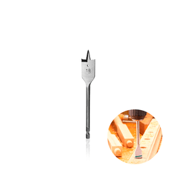 Broca Chata de 18 Mm Em Aço Resistente Com Haste Sextavada Para Madeira Ctc-01500018 Ctpohr