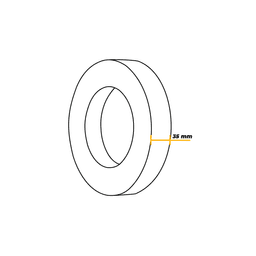 Imagem 3 do Fita de Pvc Borda Branco Fosco Largura 35mm Rolo 50 Mts