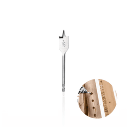Broca Chata de 16 Mm Em Aço Resistente Com Haste Sextavada Para Madeira Mtx