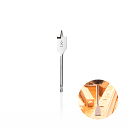 Broca Chata de 25 Mm Em Aço Resistente Com Haste Sextavada Para Madeira Mtx