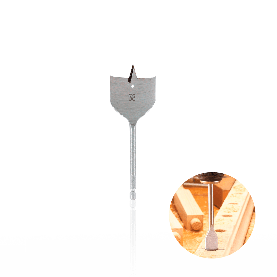 Broca Chata Para Madeira Ø38 Mm Haste Sextavada