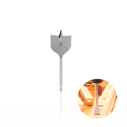 Broca Chata de 38 Mm Em Aço Resistente Com Haste Sextavada Para Madeira Mtx