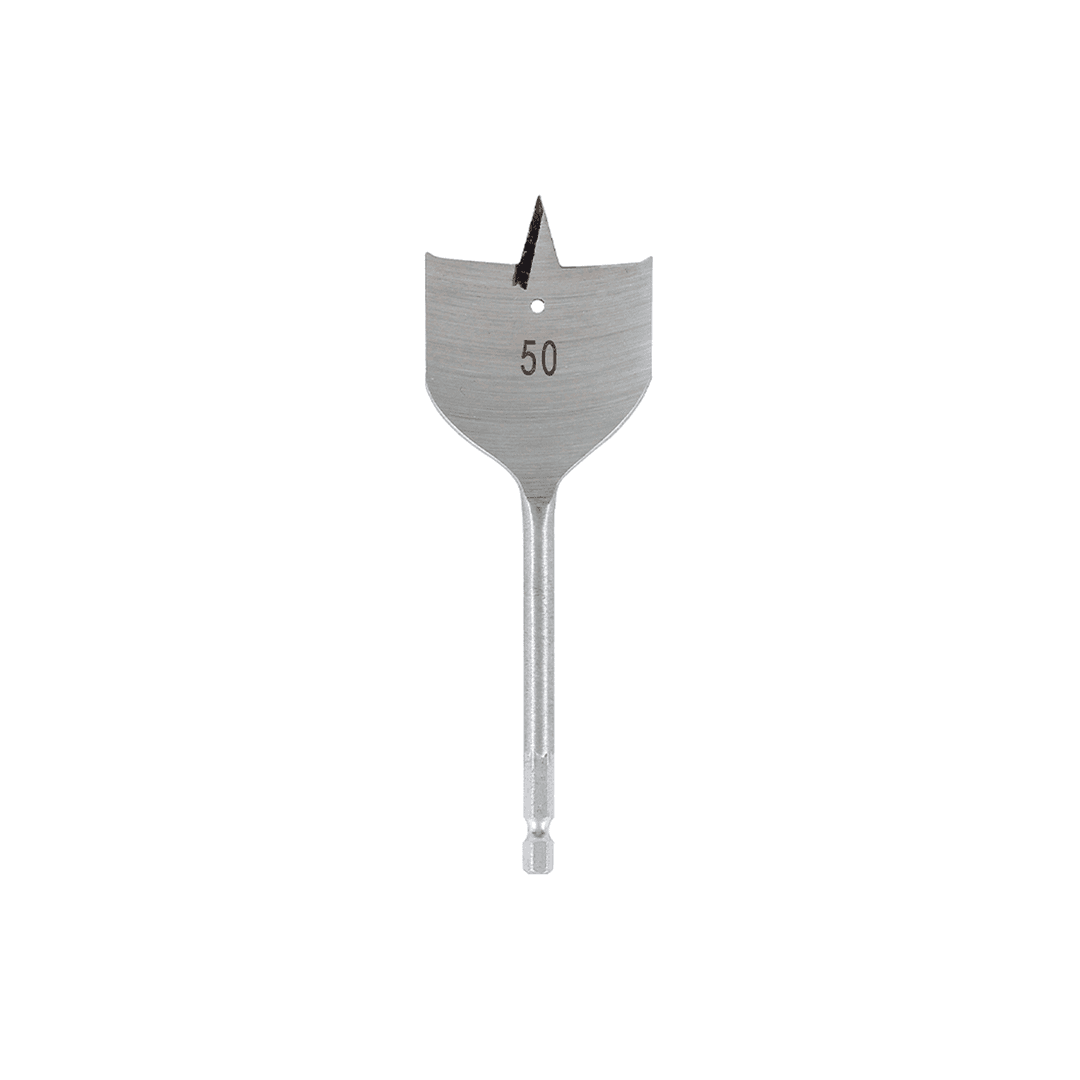Broca Chata Ø50 Mm Para Madeira Haste Sextavada