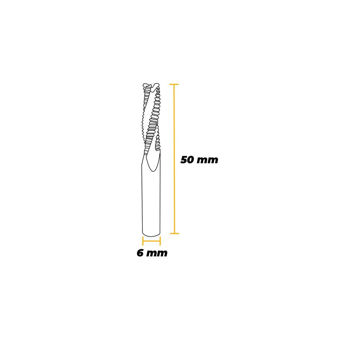 Fresa Tupia Manual E Cnc Corte Madeira H6 X C6 X 50mm