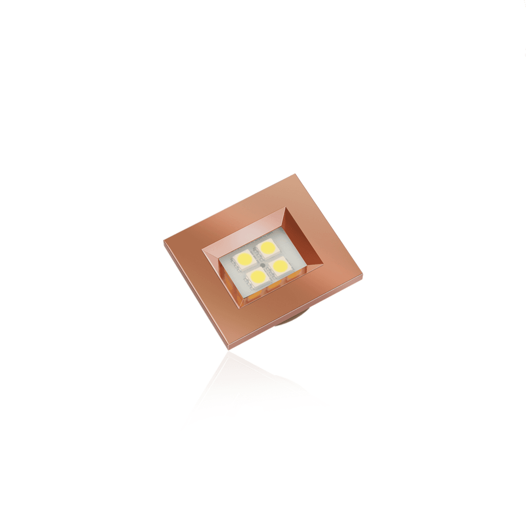 Luminária Retângular 4 Led 110/220 Cor Cobre