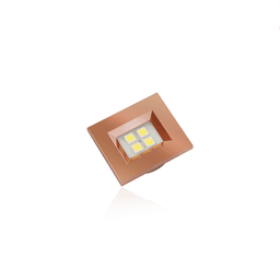 Imagem 2 do Luminária Retângular 4 Led 110/220 Cor Cobre