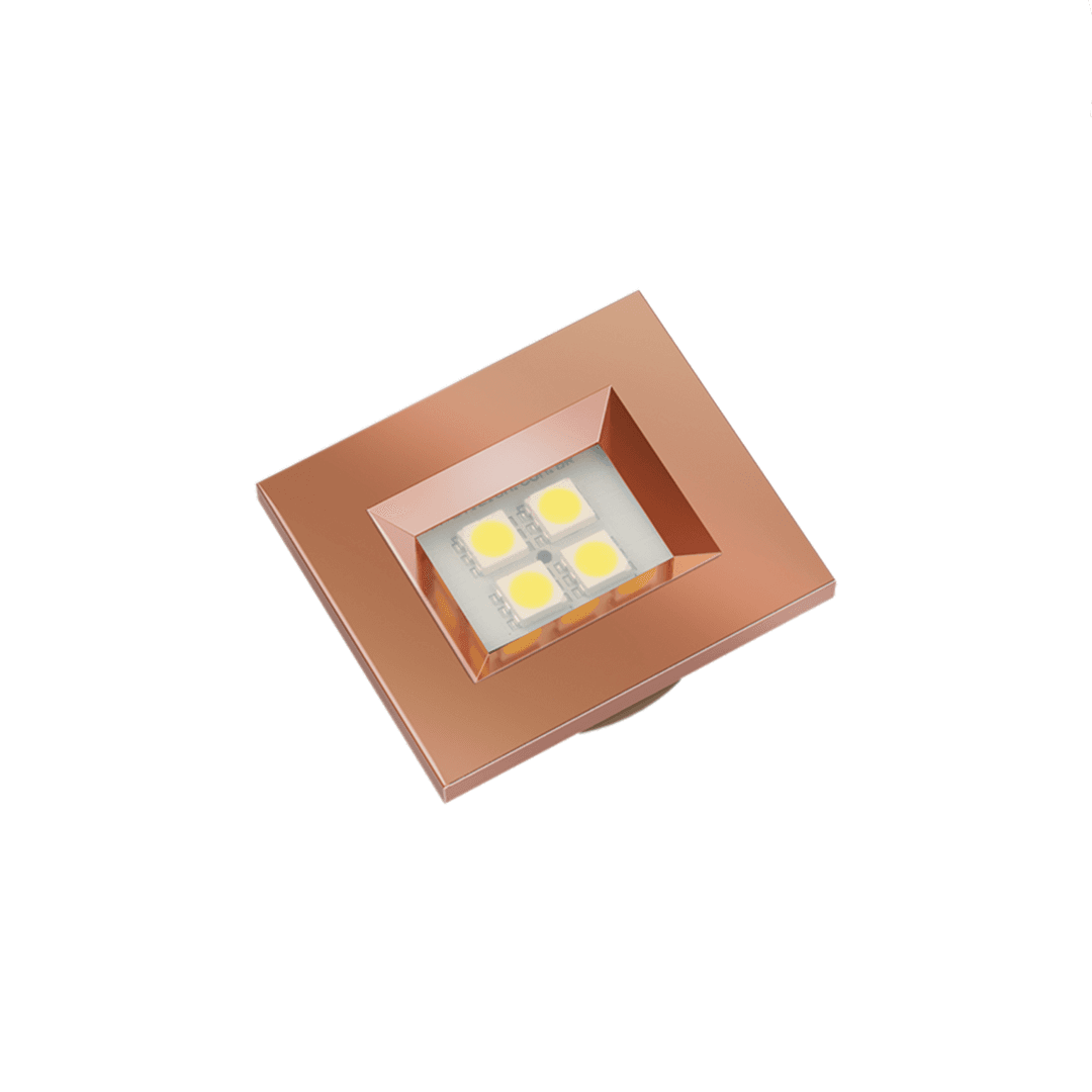Luminária Retângular 4 Led 110/220 Cor Cobre