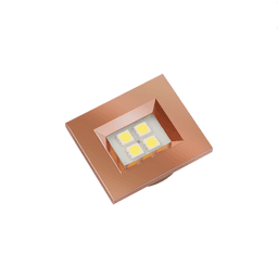 Imagem 3 do Luminária Retângular 4 Led 110/220 Cor Cobre