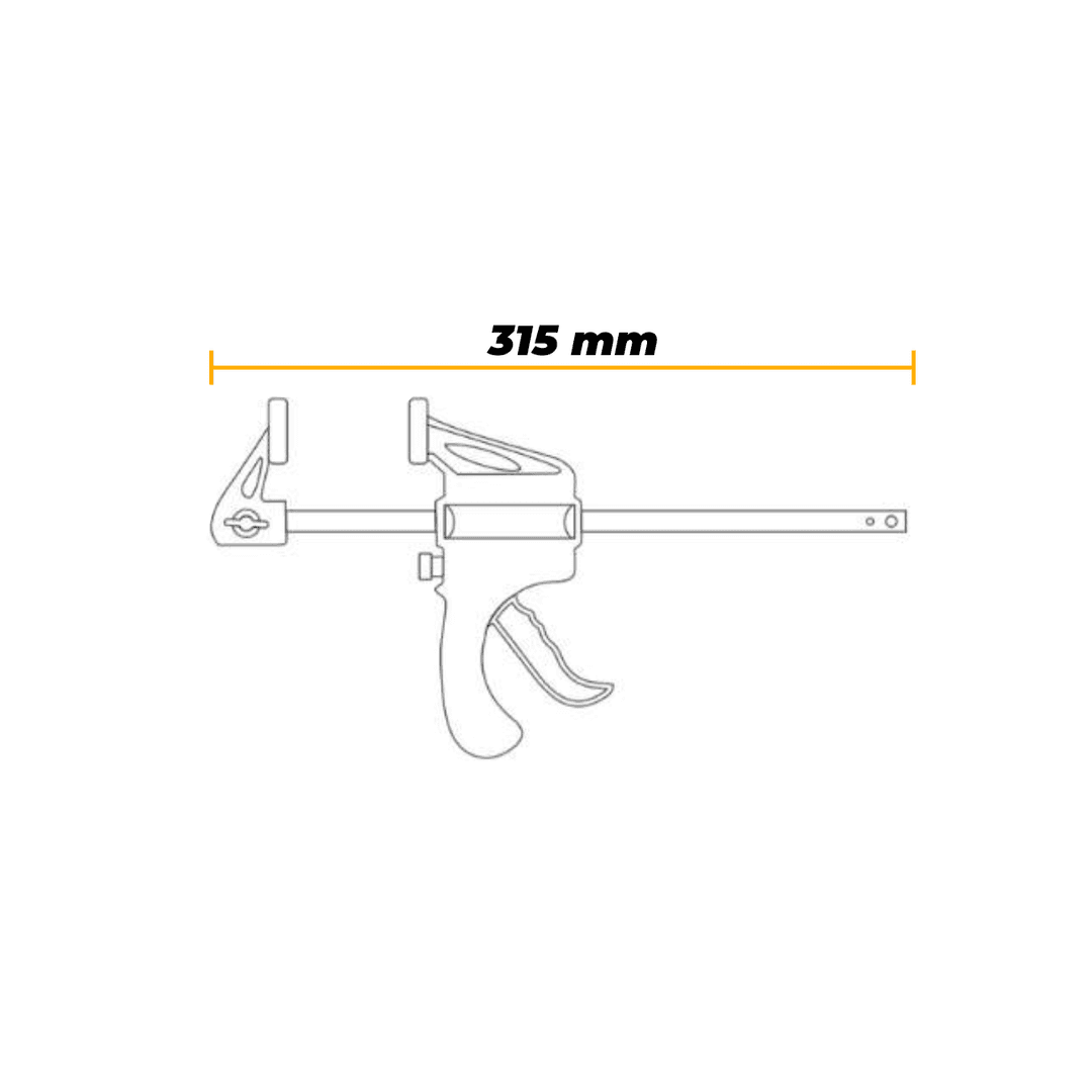 Grampo Tipo Sargento Aperto Rápido 8'' Em Aço