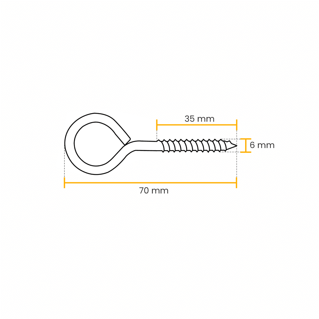 Pitão Aço Carbono Zincado 6,3 X 70 Mm