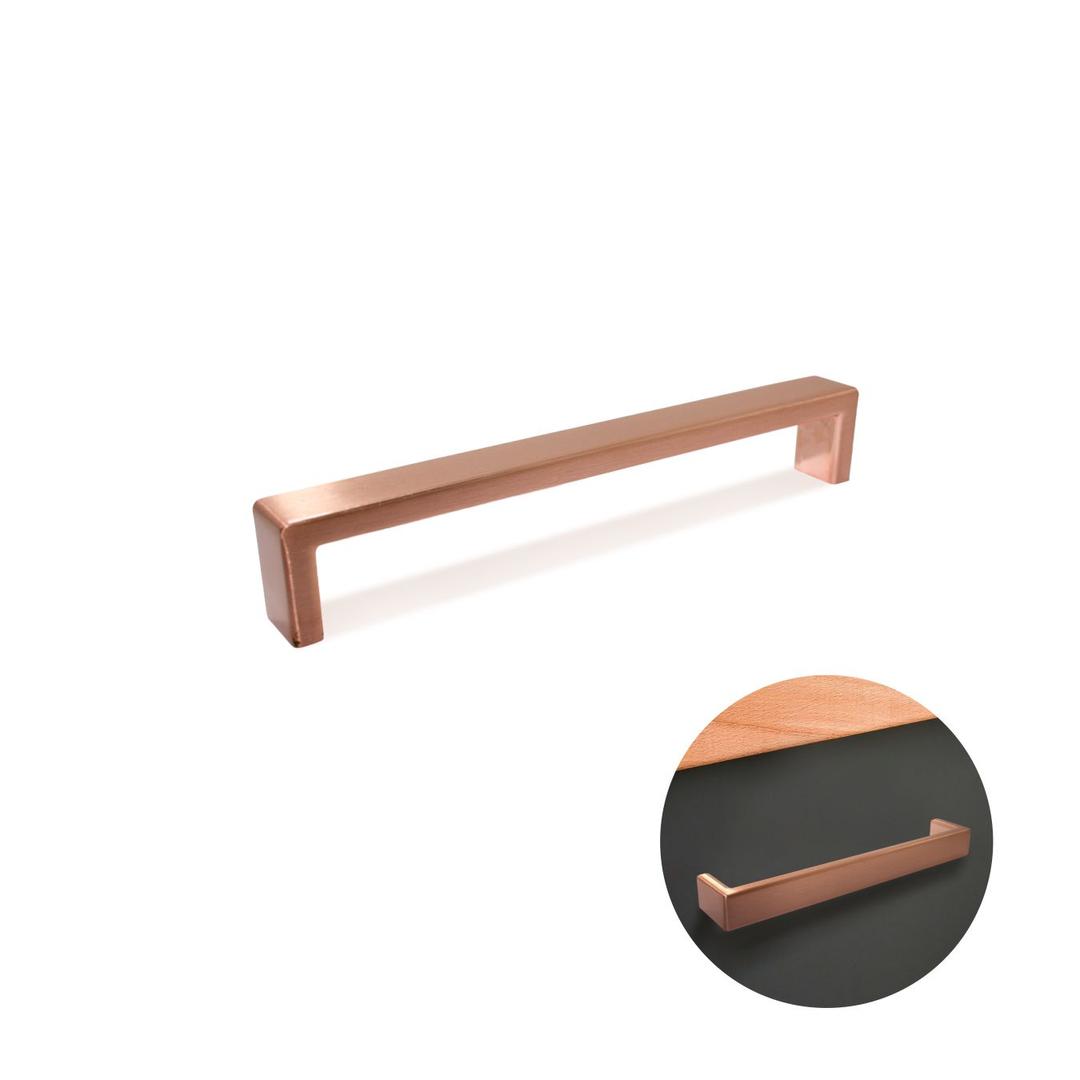 Puxador Leblon Cobre Escovado 128 Mm Gavetas E Portas