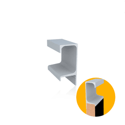 Perfil Puxador Gola G Em Alumínio Anodizado de 18 Mm Rm086 Rometal