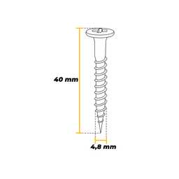 Imagem 4 do Parafuso Cabeça Para Tampinha 4,8 X 40 Mm Caixa Com 200 Peças