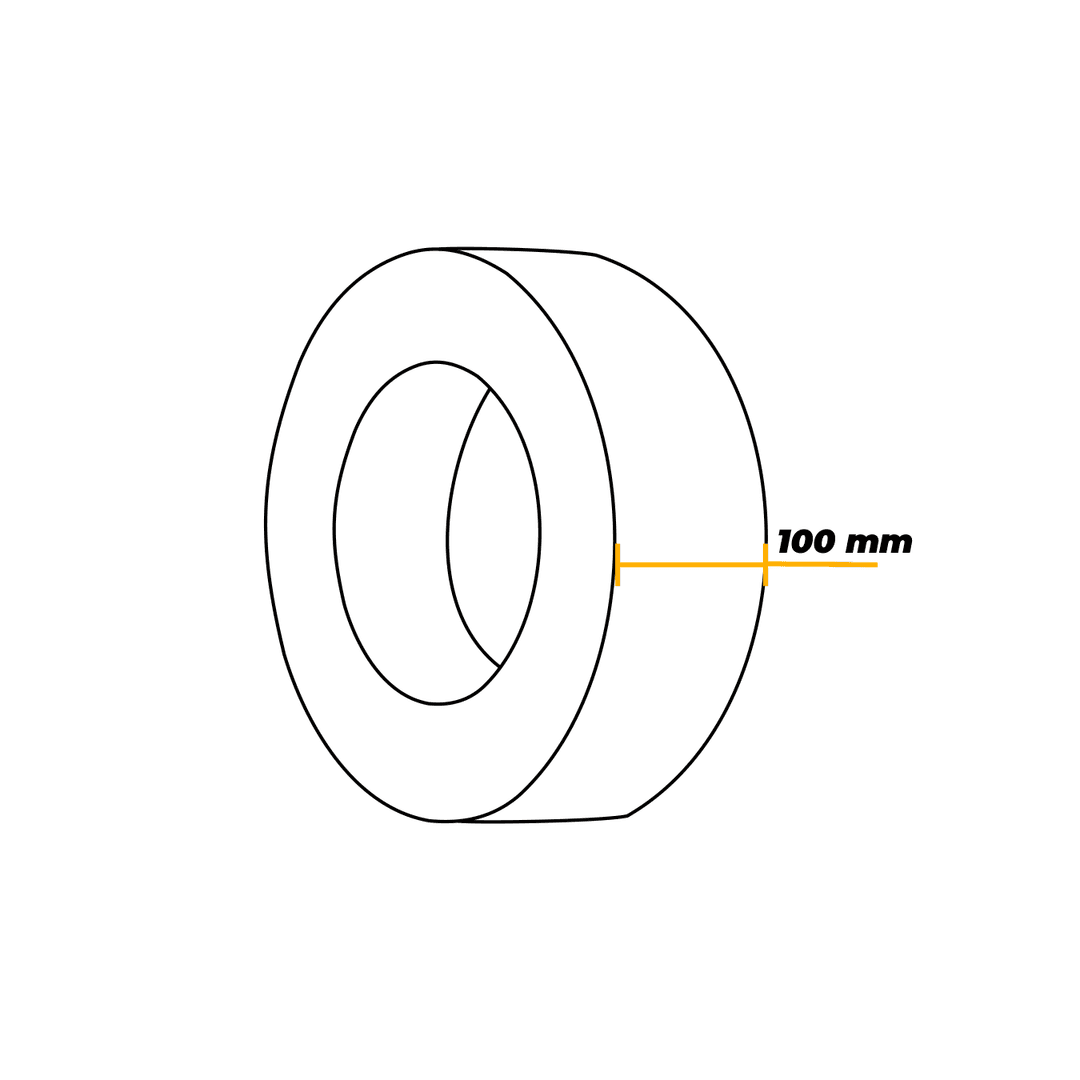 Fita Pvc Para Borda Amarelo Gema Liso Largura 100mm 1 Metro