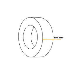 Imagem 4 do Fita Pvc Para Borda Amarelo Gema Liso Largura 100mm 1 Metro