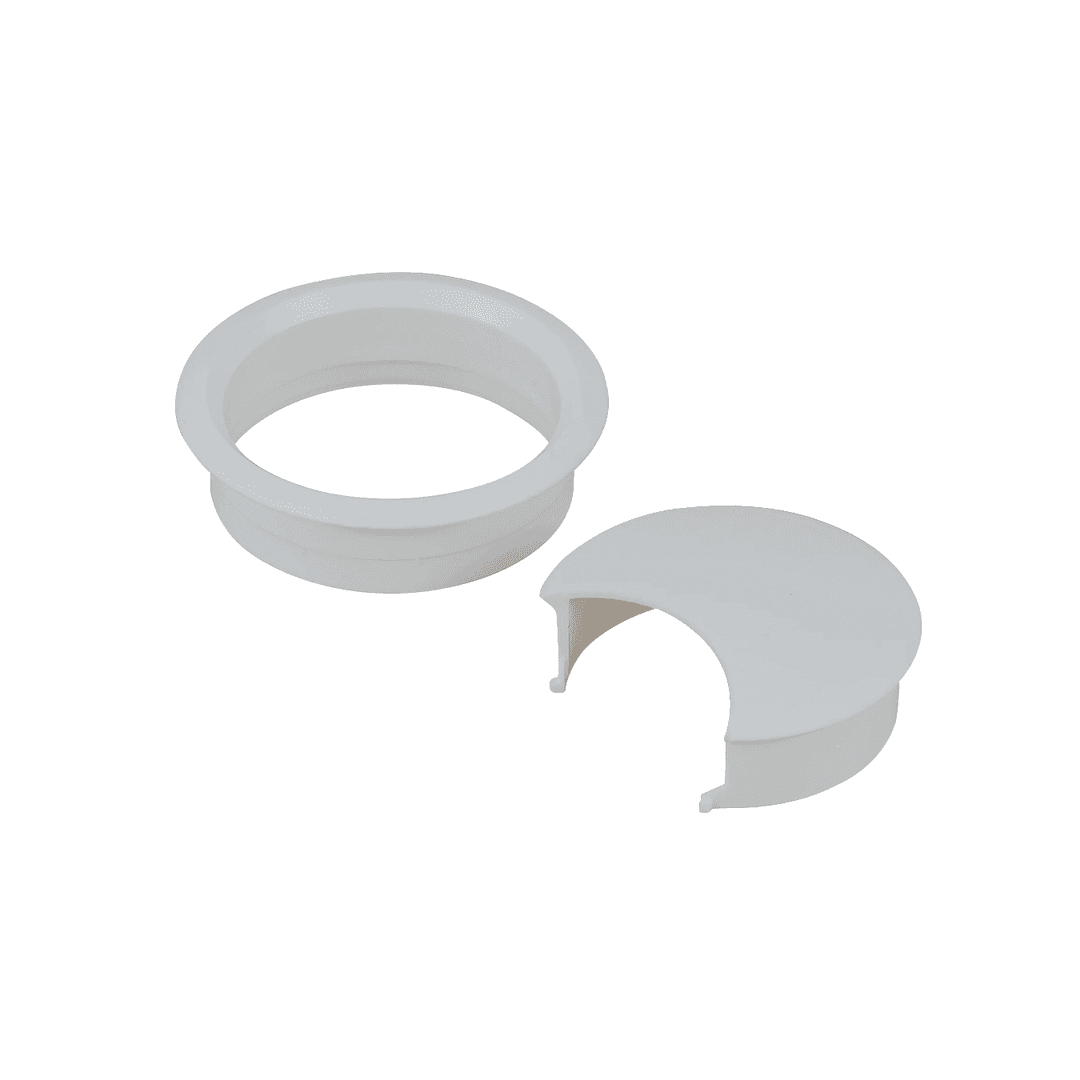 Passa Fio 46 Mm Cinza Para Mesas E Bancada