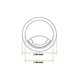 Imagem 5 do Passa Fio 46 Mm Cinza Para Mesas E Bancada