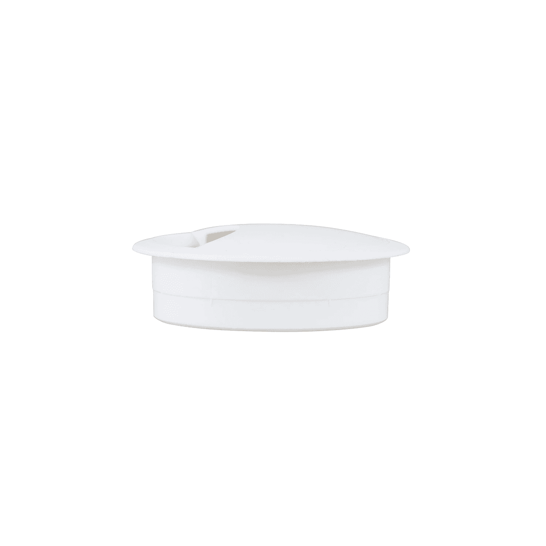 Passa Fio 59 Mm Branco Para Mesas E Bancada